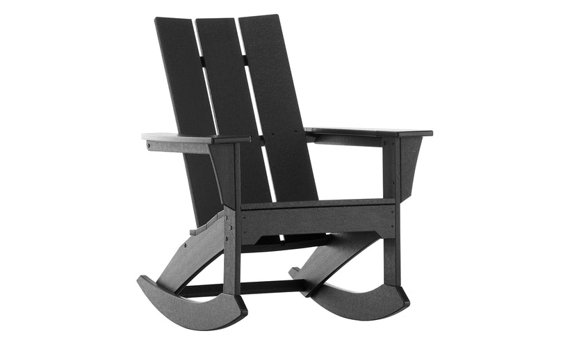 Polywood Black Adirondack Rocker